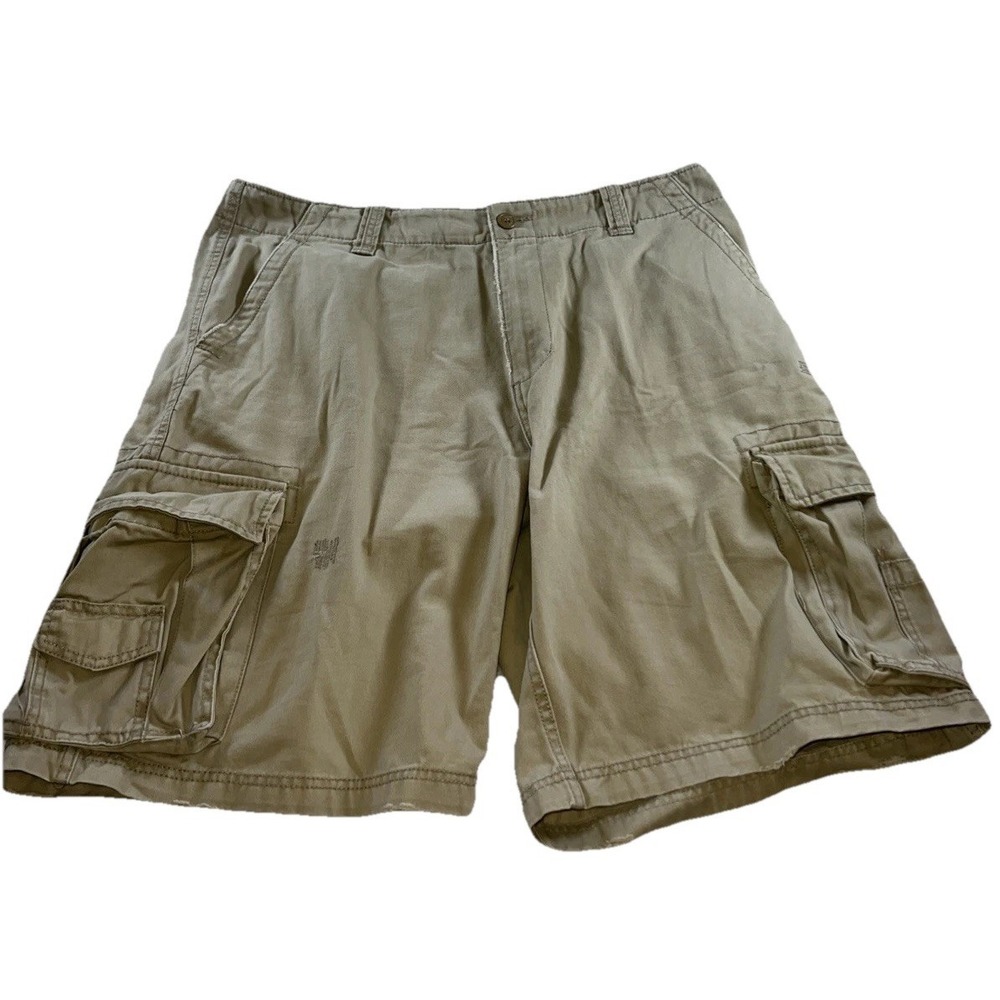 Aeropostale Mens 38 Utility Authentic Cargo Shorts Multi-Pocket Long Gorp Grunge